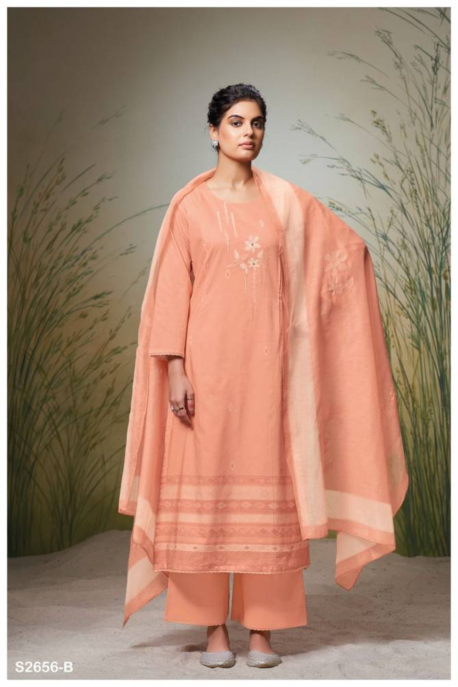 Neriah 2656 By Ganga Embroidery Printed Premium Cotton Dress Material Wholesale Shop in Surat